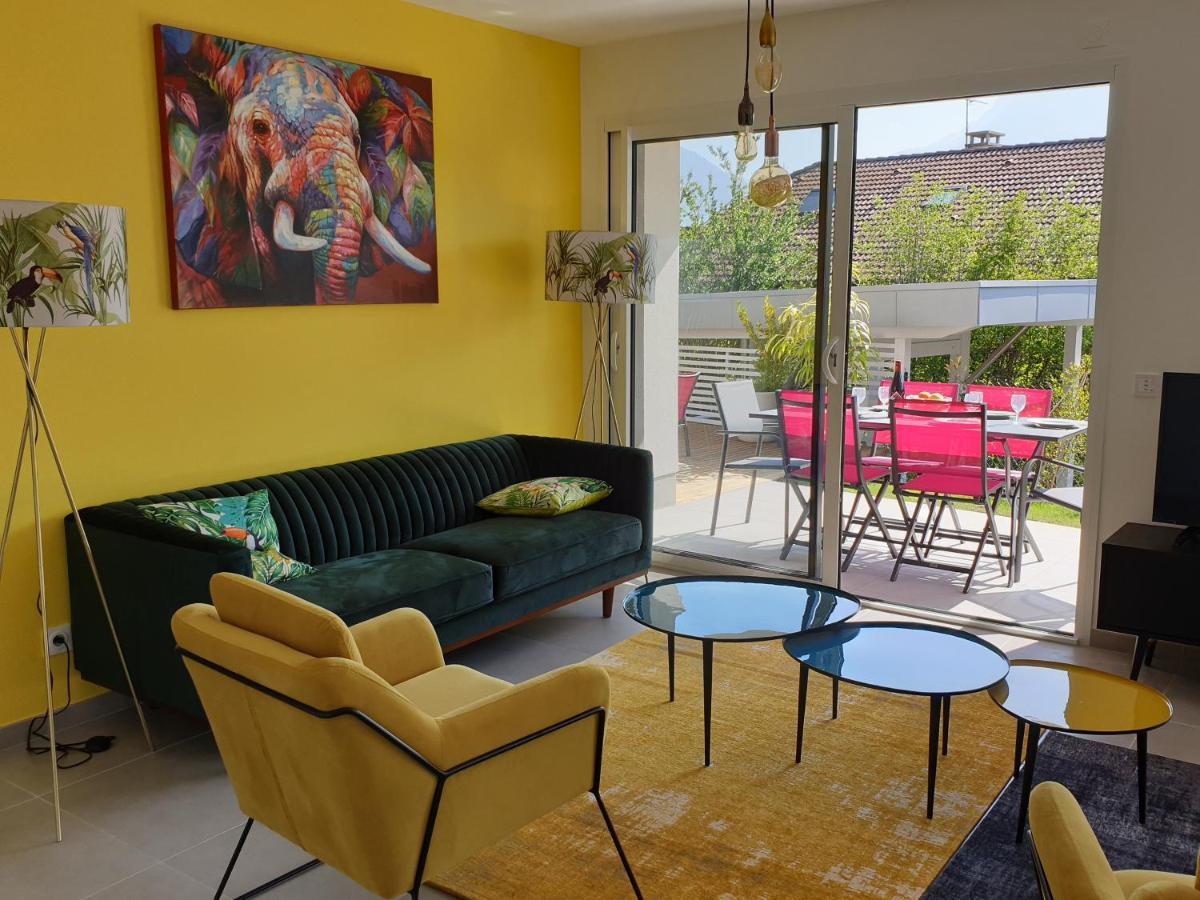 L'Appartement Jardin Avec Vue Montagnes Sévrier エクステリア 写真