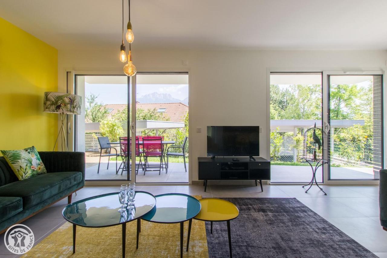 L'Appartement Jardin Avec Vue Montagnes Sévrier エクステリア 写真