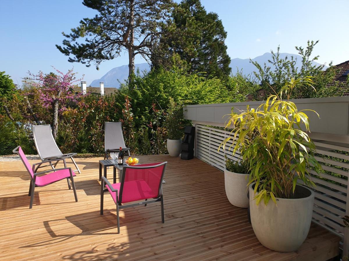 L'Appartement Jardin Avec Vue Montagnes Sévrier エクステリア 写真