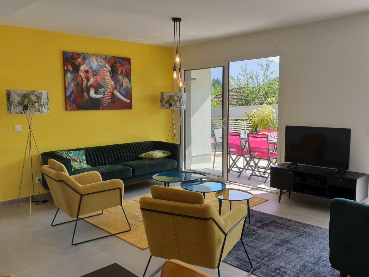 L'Appartement Jardin Avec Vue Montagnes Sévrier エクステリア 写真